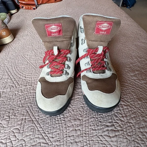 Merrill Beige and Red Retro hikers - Picture 4 of 4